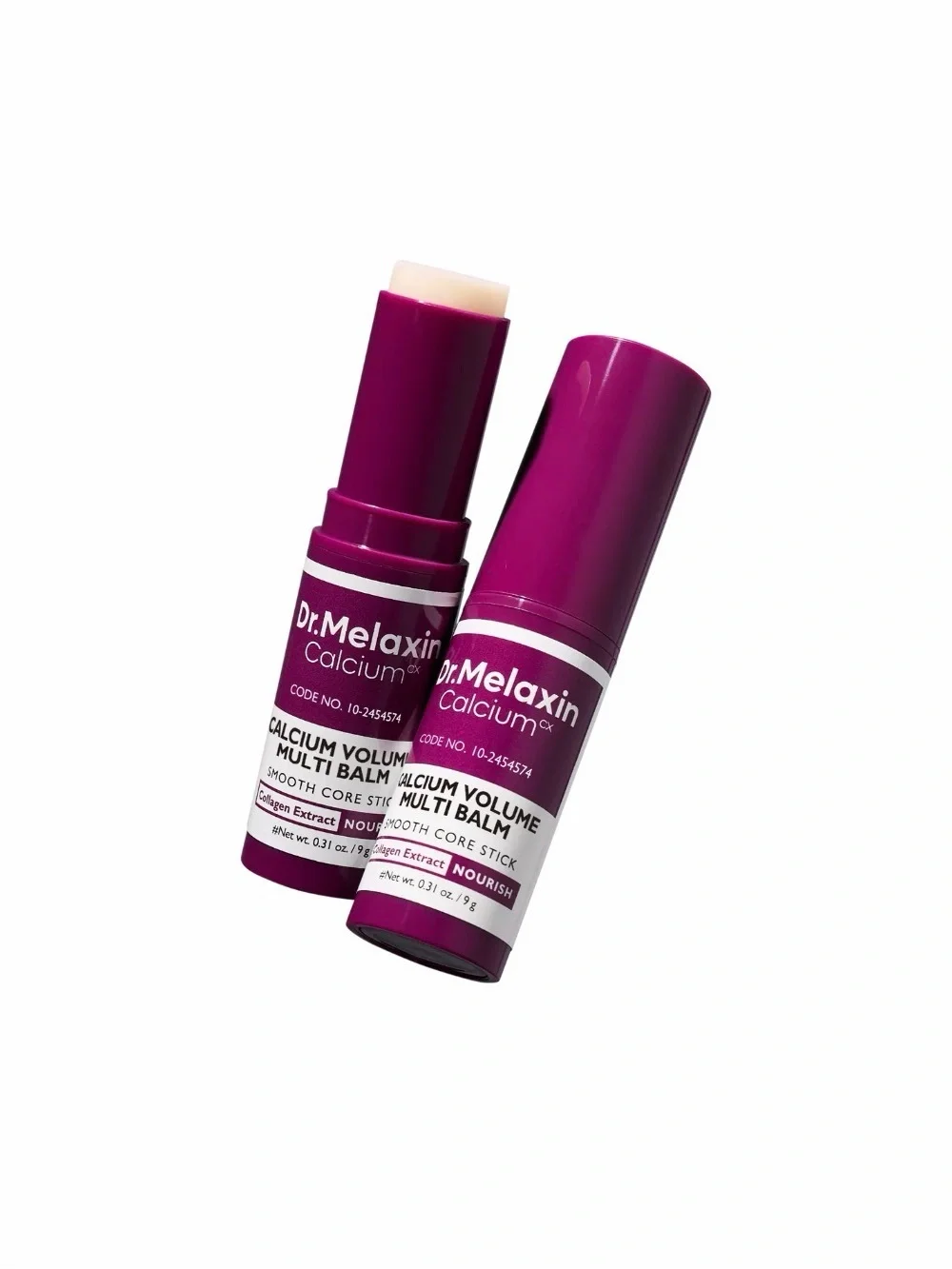 Dr. Melaxin Calcium EX Volume Glow Smooth Core Stick - Plum Packaging